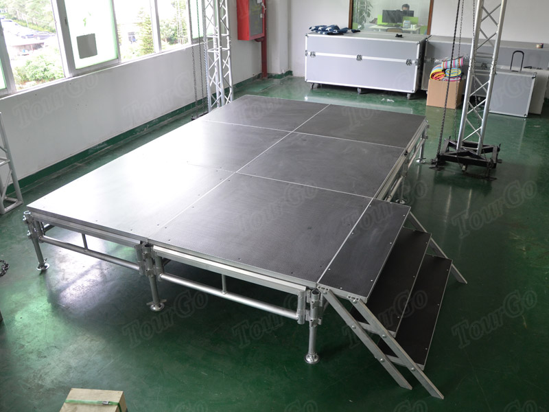 Black Carpet Aluminum Stage Platform Used Fashion Show Event Stage