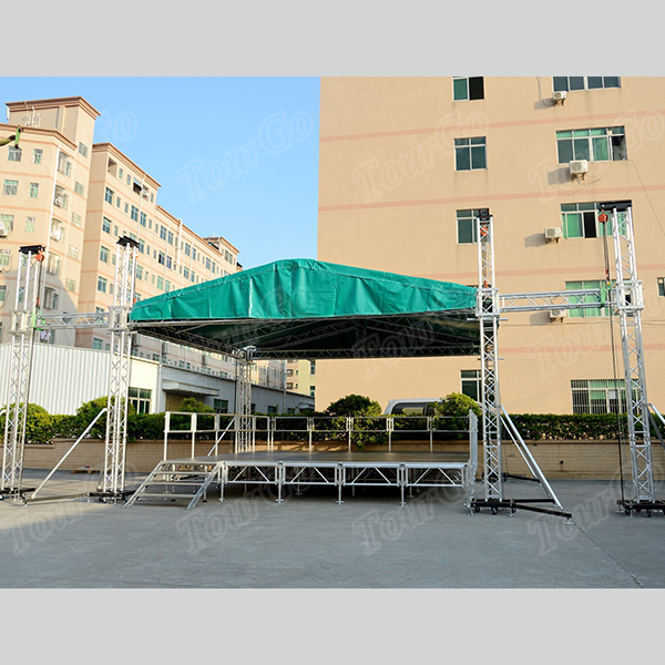 Tourgo Aluminum Stage Truss Spigot Peaked Roof Truss with Speaker ...