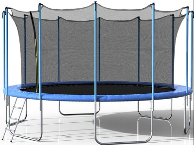 0+16'+Round+Backyard+Trampoline+with+Safety+Enclosure