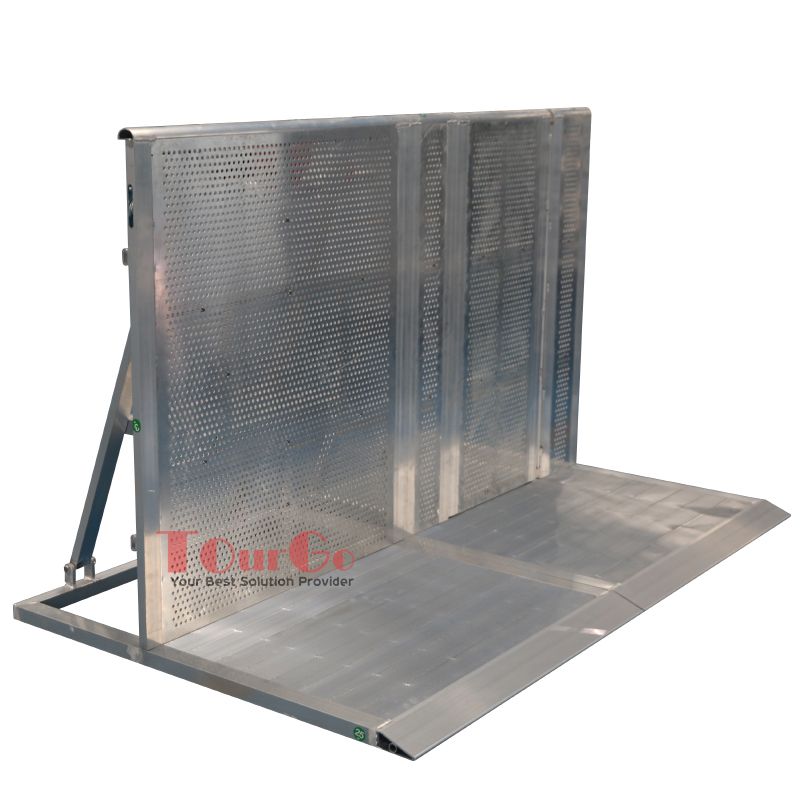 Mobile Portable Safety Mojo Stage Barrier Aluminum Concert Crowd Control Barricade
