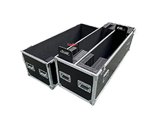 DUAL Universal Adjustable Stackable 45″-55″ LCD/LED/Plasma TV Flight Case With 4″ Wheels