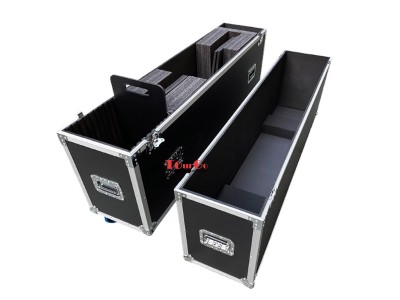 Single 60″-70″ Universal Adjustable LCD/LED/Plasma TV Flight Case With 4″ Wheels