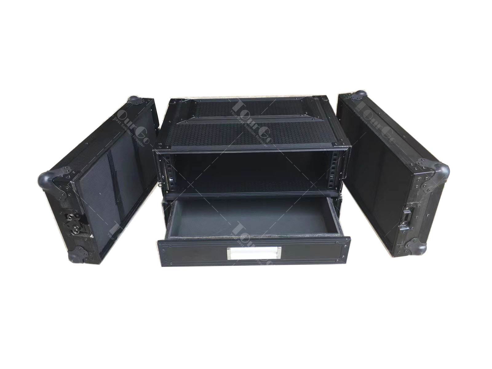 2U Customize aluminum flight case for wireless microphone