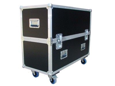 Flight screen transport case for two LCDs Philips 65 inches