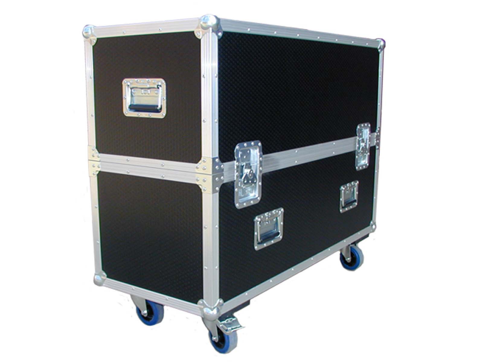 Flight screen transport case for two LCDs Philips 65 inches