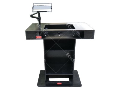 CASE DJ Podium with Two Road Cases – Black