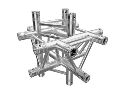 F33 Tri Truss 6 Way Horizontal X- to Vertical Junction (Up & Down)