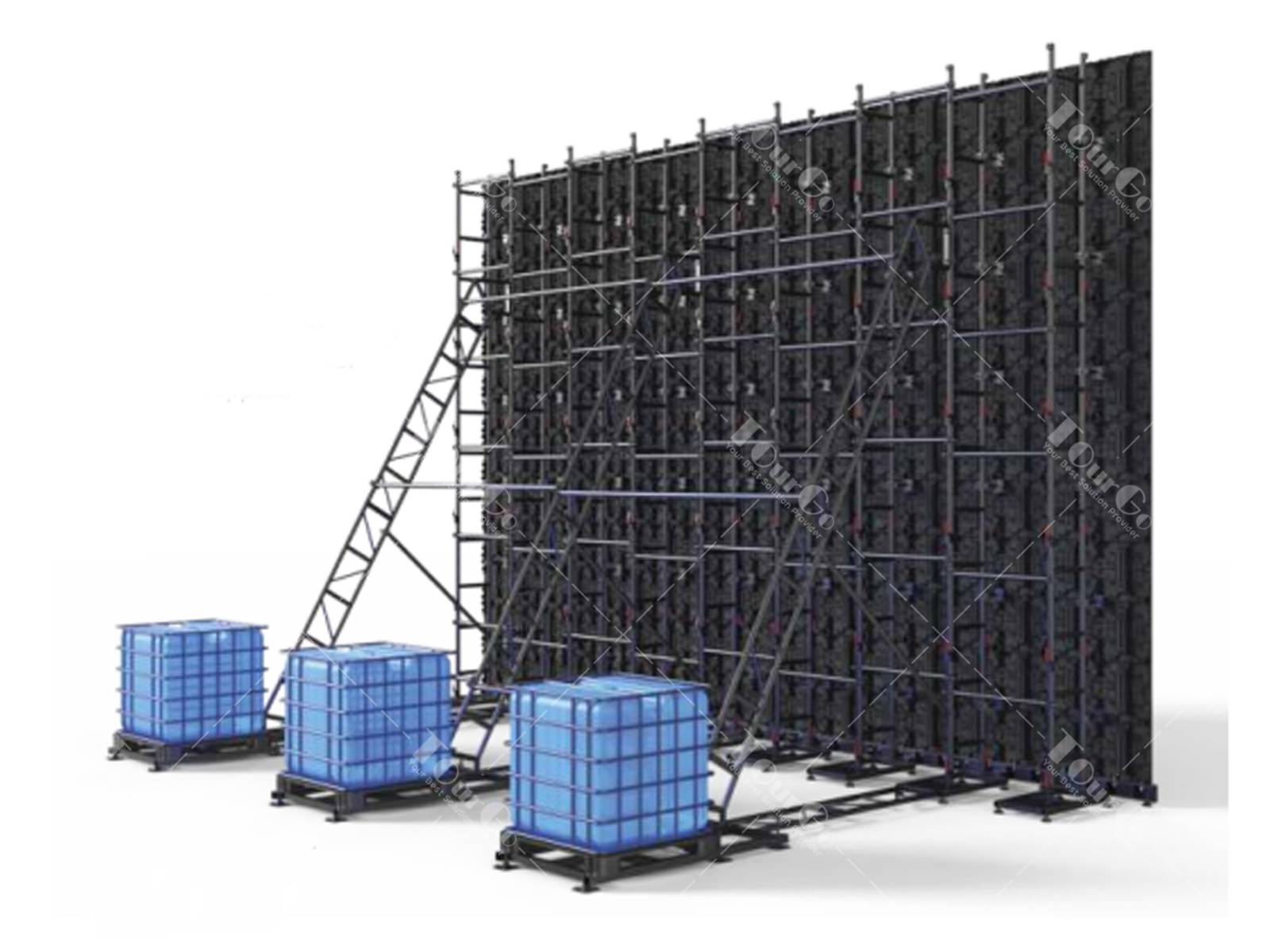 Enlarged Base LED Wall Ground Support