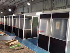 Black Full Size Translation Booth for Two Person