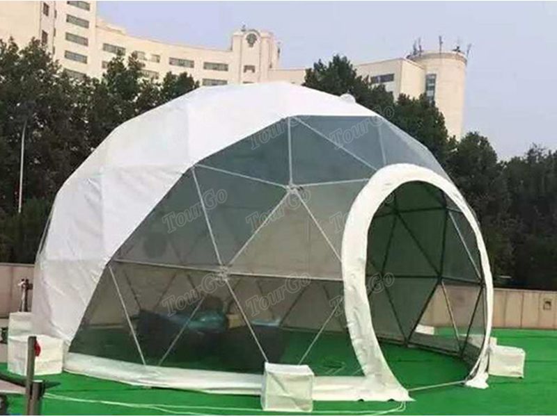 TourGo 10m Diameter Newest Design Outdoor Geodesic Dome House / China Big Dome Tent Manufacturers