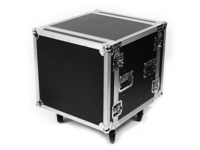 10U ATA Rack Amp Road Shock Mount Case 18″ Deep with Wheels