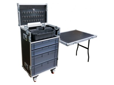 Mechanics Tool & Drawer Flightcase with Stanley Tote Tray