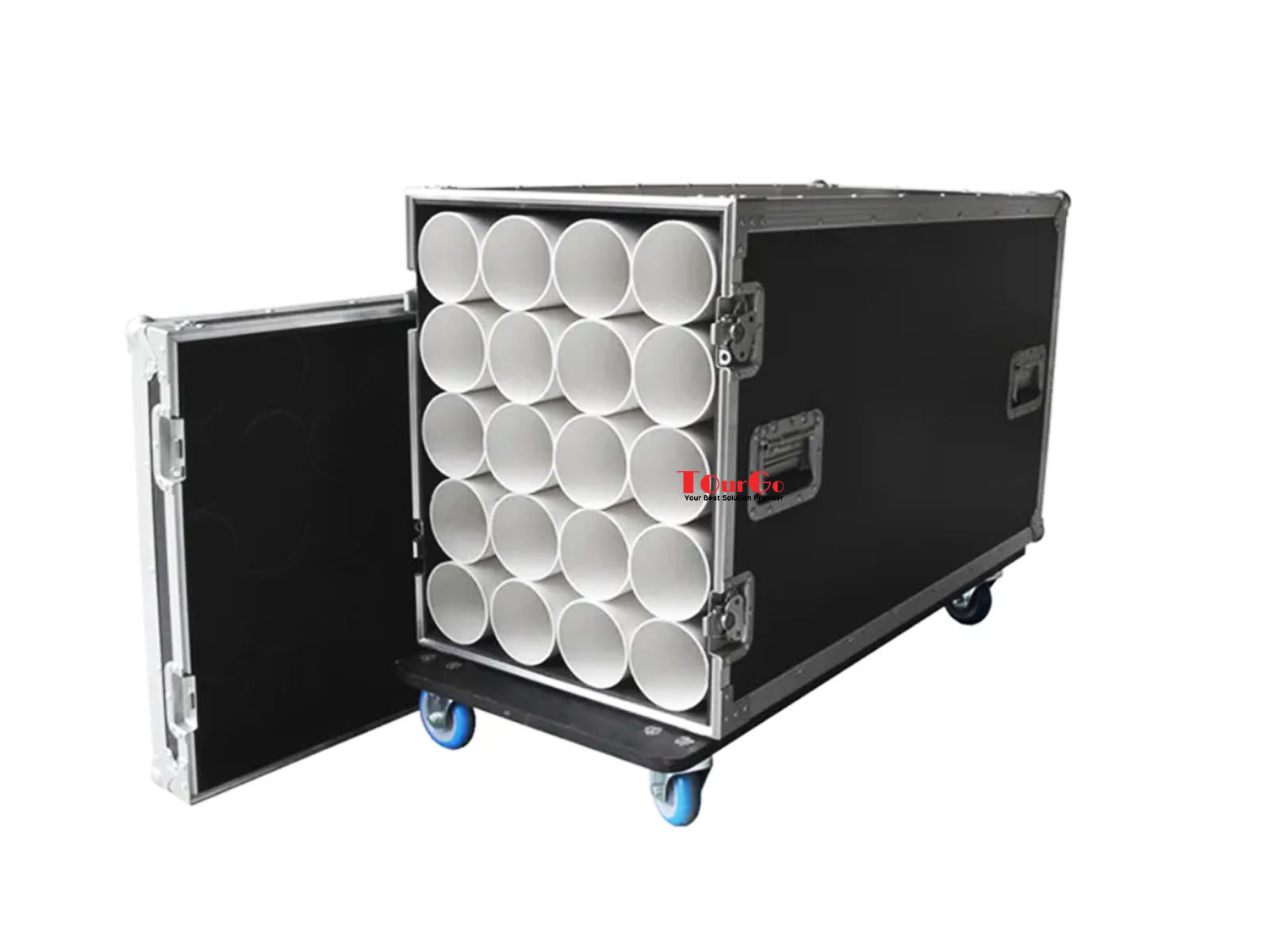 ATA Flight Transport Road Case with Wheels For 20 Tripod Microphone Stands