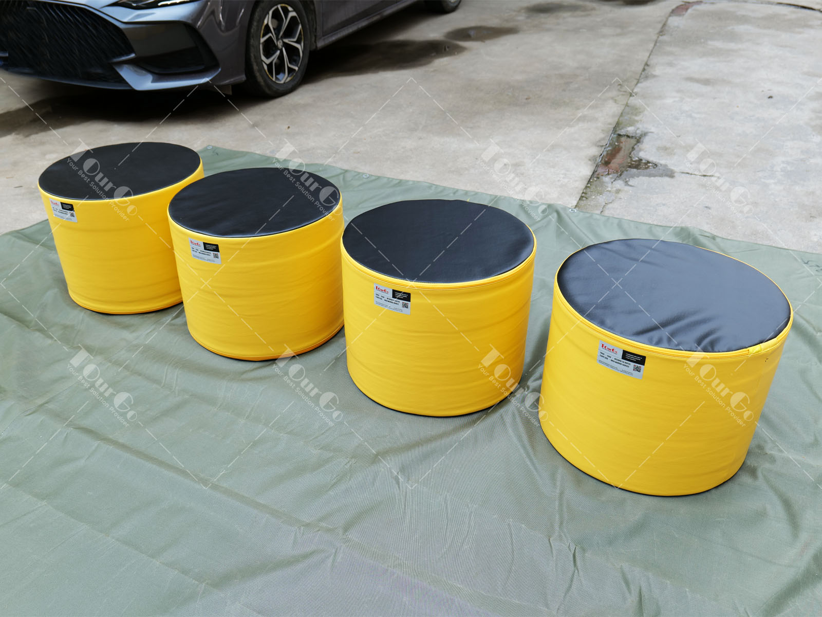 Ninja foam padded obstacles Challenge Course Pillar Set of 4