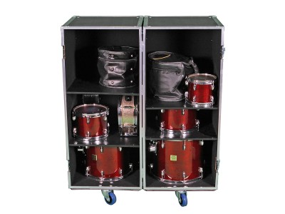 2 SIDED COMBO ATA DRUM CASE W/ADJUSTABLE SHELVES