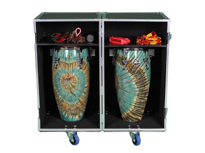 2 SIDED COMBO ATA DRUM CASE W/ADJUSTABLE SHELVES