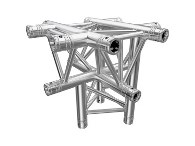 F33 Tri Truss 5 Way Horizontal X- to Vertical Junction (Apex Down)