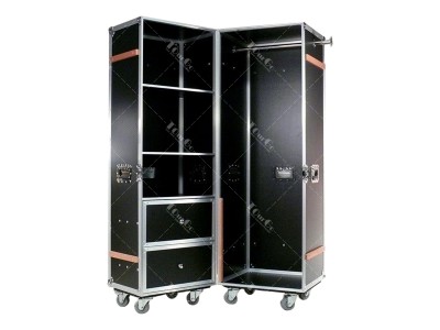 Wardrobe Case Black Trolley Flight Case