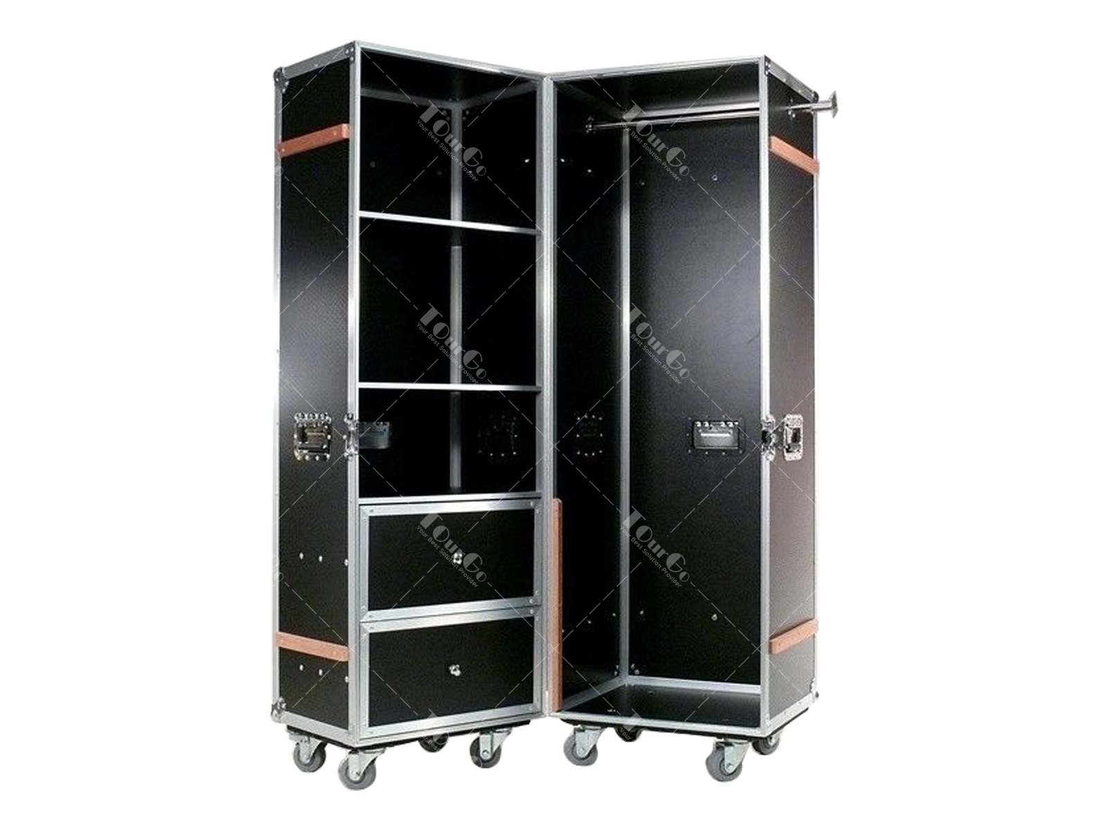 Wardrobe Case Black Trolley Flight Case
