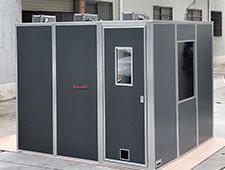 TourGo ISO 4043 Custom 3 Person Simultaneous Translation System Silent Interpreter Booth for Sales