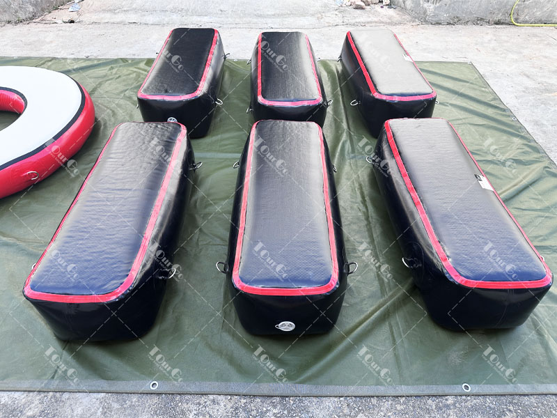 Air Ninja Obstacles-Inflatables Ninja Warrior Course Swinging Step