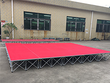 Red Carpet Finish Portable Smart Stage With Folding Stage Riser