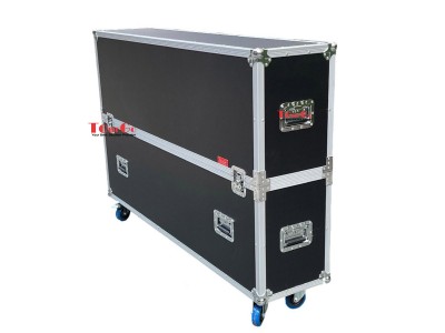 Custom Single 71″ – 80″Universal Adjustable LCD/LED/Plasma TV Flight Case With 4″ Wheels