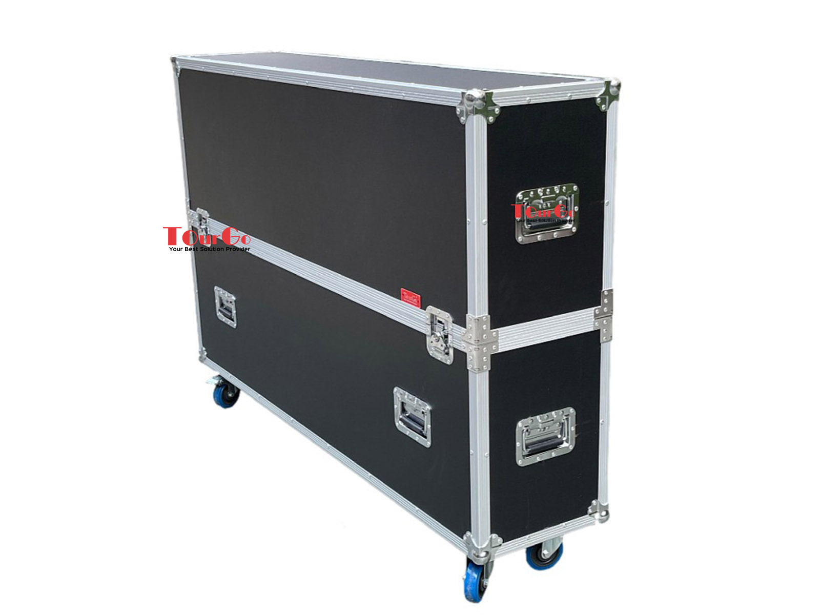 Custom Single 71″ – 80″Universal Adjustable LCD/LED/Plasma TV Flight Case With 4″ Wheels