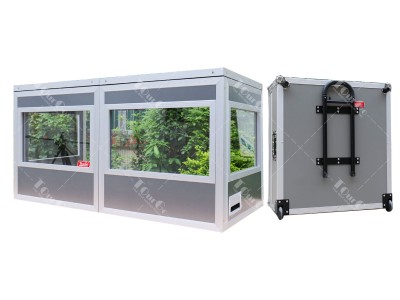 Portable simultaneous 2 person economic table top interpreter booth desktop translation booth