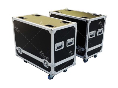 Flight speaker transport case for two JBL EON 612