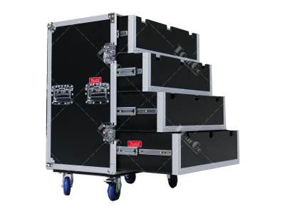 70x40x18 Four level drawer box flight case without handles