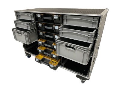 8 Drawer 6 Way Stanley Fatmax Production Tool Flightcase