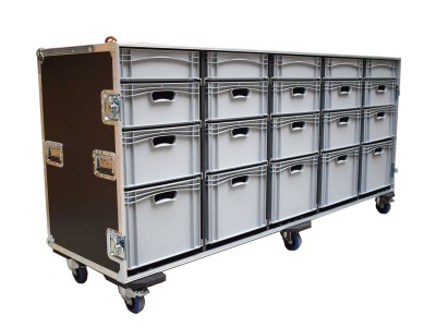 Large Production Flight Case With 20 Trays