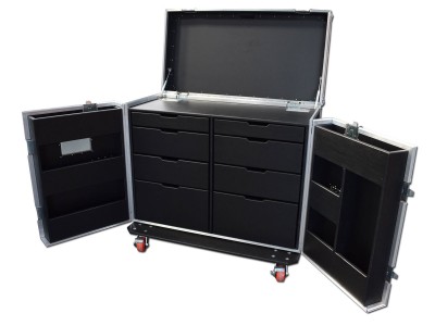 8 Drawer Double Width Backline Tool Flight case