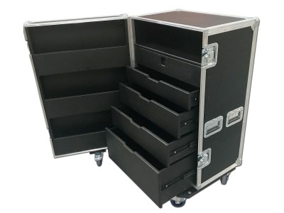 5 Drawer Backline Tool Flight case With Storage Compartment