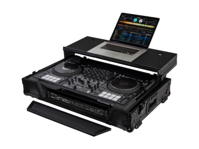 Pioneer DDJ-1000 / DDJ-1000SRT Case in Black with 1U Rack Space and Patented Glide Platform