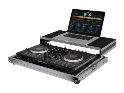 Low Profile Numark NS6II Case with Glide Platform