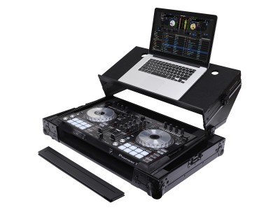 Black Pioneer DDJ-SR / DDJ-SR2 Flight Case with Angle Glide Platform