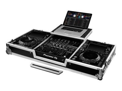 DJM-A9 and CDJ-3000 or Similar Size Gear DJ Coffin Case with Glide Style Laptop Platform