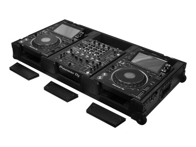 Industrial Board Case Fitting Most 12″ DJ Mixers and Two Pioneer CDJ-3000