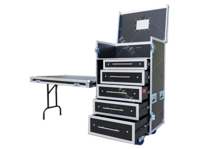 Office Transport Desk Drawer Case 24 X 30 mobile production workstation flight case