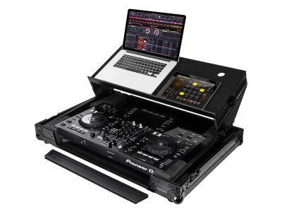 Black Pioneer XDJ-RR Flight Case with Angle Glide Platform