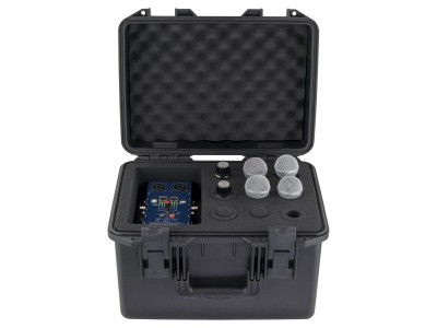 Handheld Microphone Case (Holds 9) With Storage Compartment