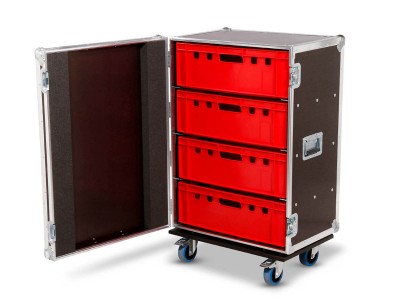 Four Drawers Cables and Accessory Flight Case