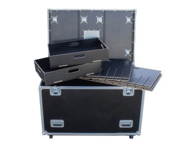 48″x30″x30″ Ext – Truck Pack Utility ATA Flight Case Truck Storage Road Case with Dividers Tray and 4″ in casters
