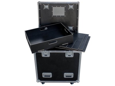 24″x30″x36″ Ext – Truck Pack Utility ATA Flight Case Truck Storage Road Case with Dividers Tray and 4″ in casters