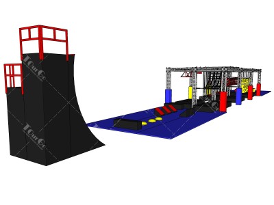 Ninja Warrior Gym and Obstacle Course Training Playground