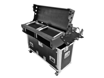 WAVES eMotion LV1 Live Mixer Flip-Ready Hydraulic Console Lifting Case with 2x 3U Rack Space