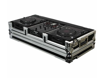 Universal 10″ Format DJ Mixer and Two Large Format Media Players Coffin Case