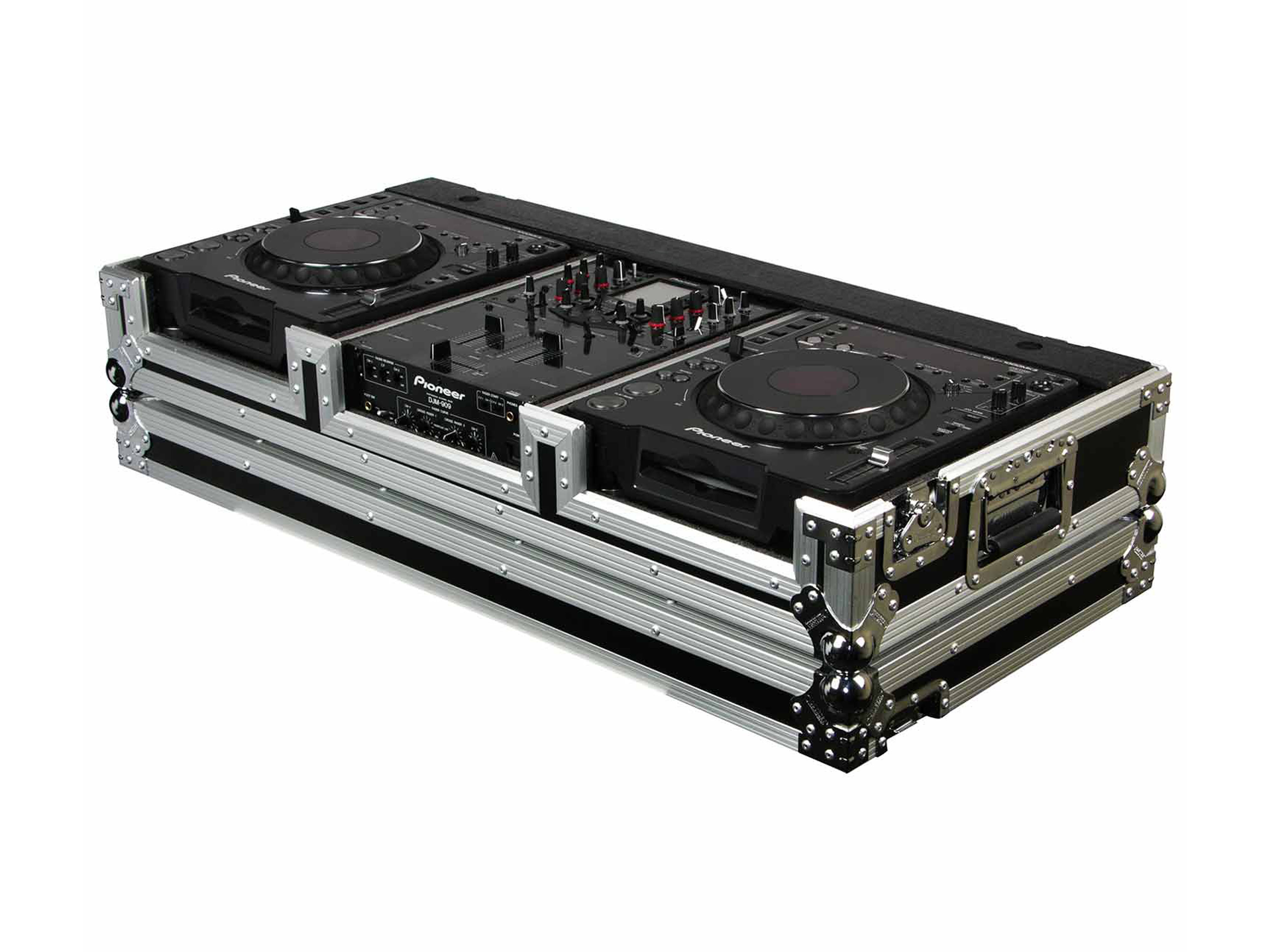 Universal 10″ Format DJ Mixer and Two Large Format Media Players Coffin Case
